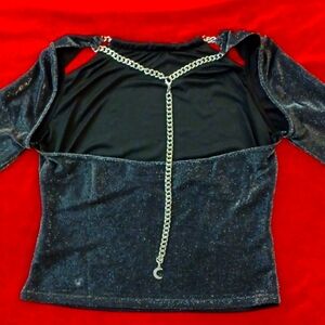 KILLSTAR METALS REFLECTIONS GLITTER TOP XXL